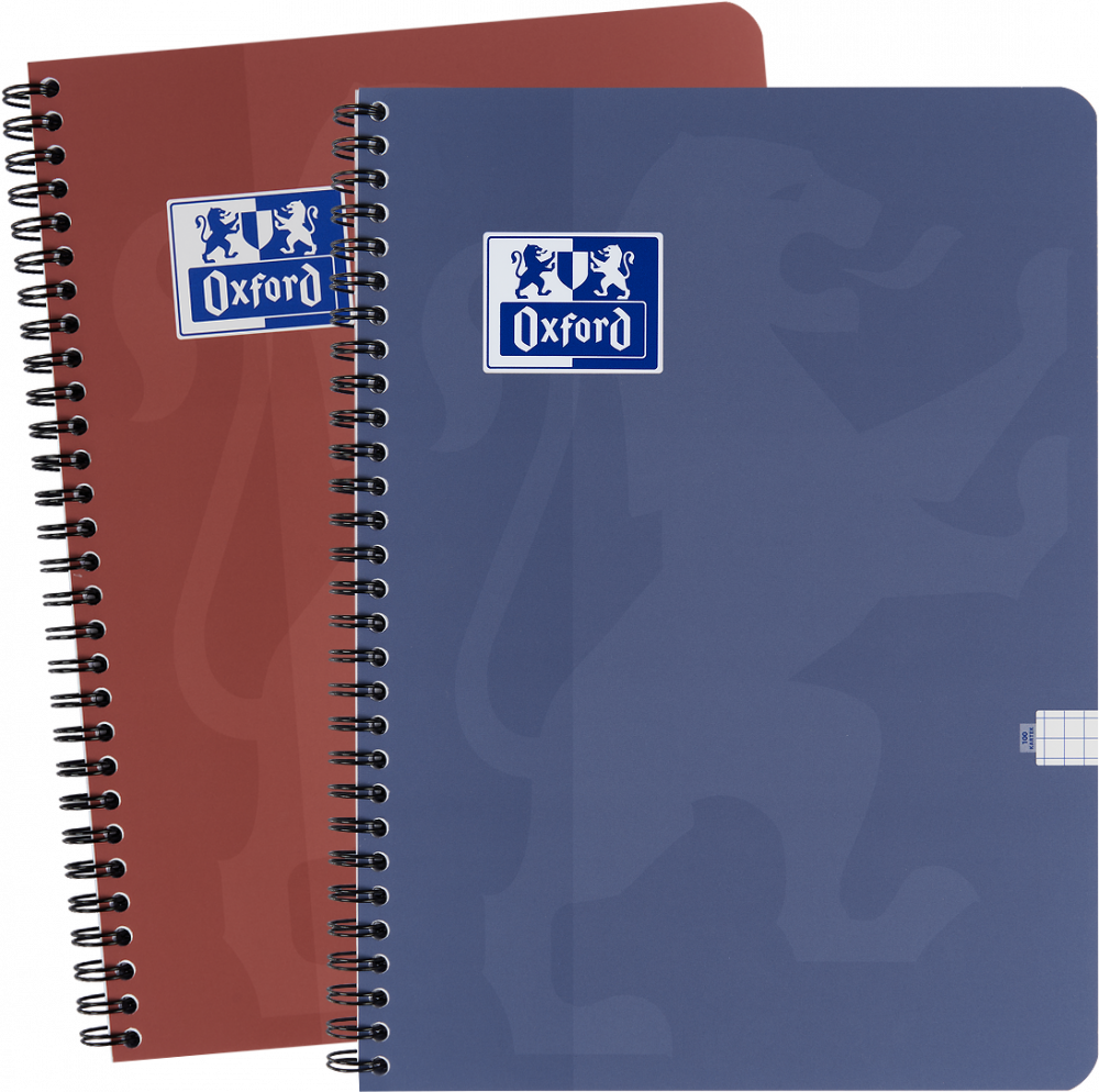 2x Kołonotatnik Oxford Touch Trend, A4, w kratkę, 100 kartek, okładka kartonowa, mix kolorów