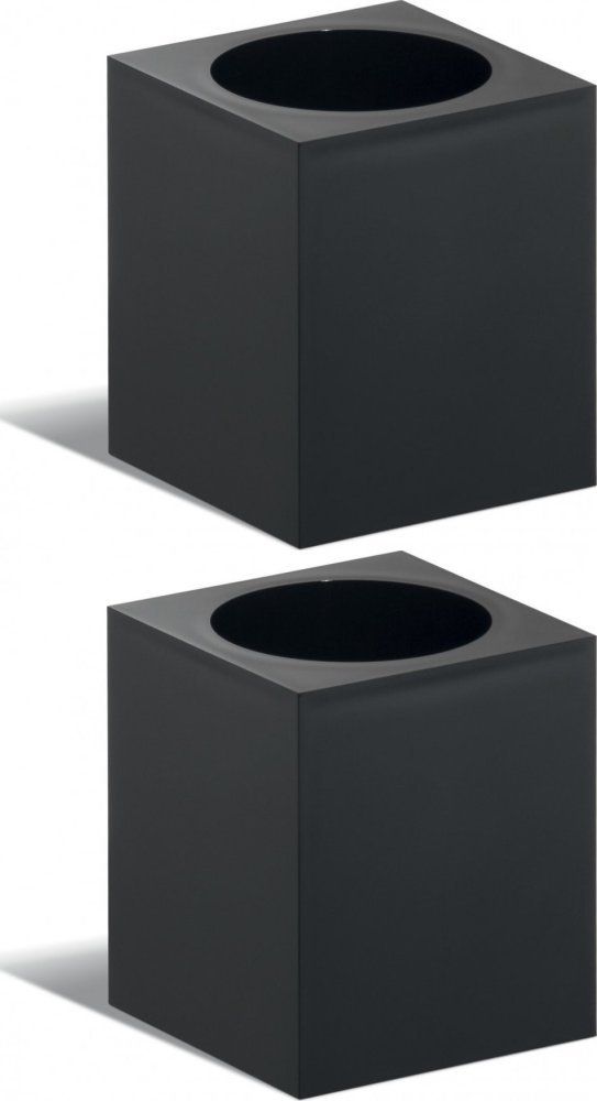 2x Kubek na długopisy Durable Visifix Cubo, 75x75x90mm, czarny