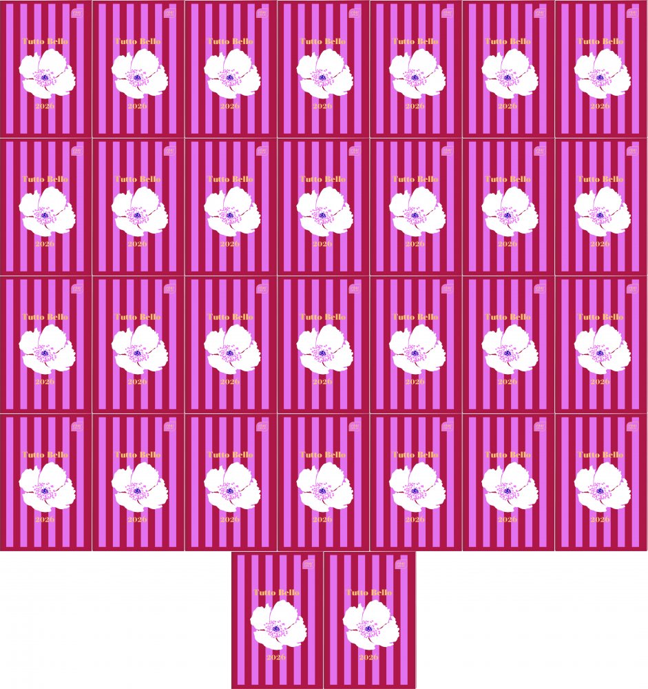 60x Kalendarz kieszonkowy 2026, Interdruk, Flowers, A6, tygodniowy, mix wzorów