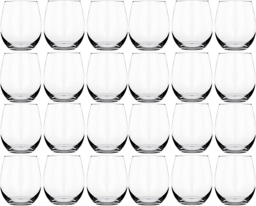 4x Szklanki niskie Altom Design Diamond, 390ml, szkło, 6 sztuk, przezroczysty