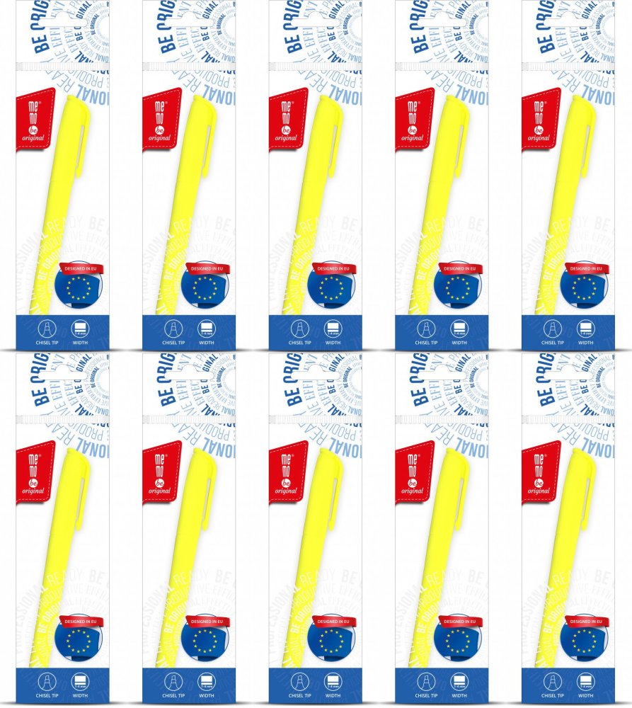 10x Zakreślacz MemoBe, ścięta, 1 sztuka, mix kolorów