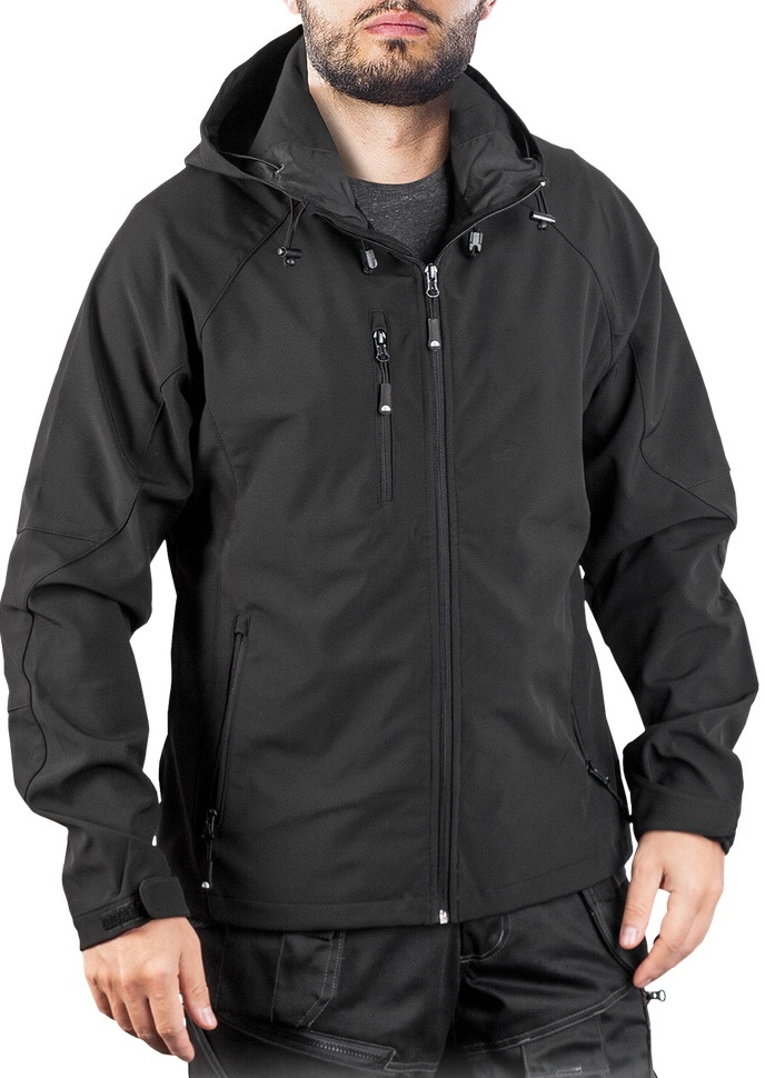 Kurtka softshell Leber&Hollman LH-WEINFELD, wodoodporna, rozmiar XXL, czarny