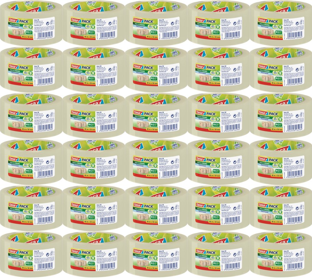 36x Taśma pakowa Tesa, Eco&Strong, cicha, 50mm x 66m, transparentny