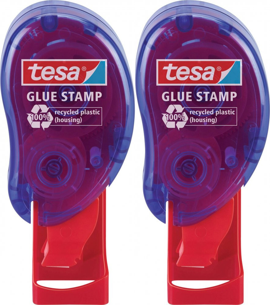 2x Klej biurowy Tesa ecoLogo, w stemplu, 1100 stempli, 1 sztuka