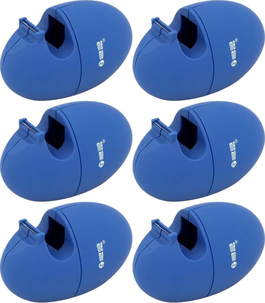6x Podajnik do taśm klejących MemoBe Soft-Touch, niebieski