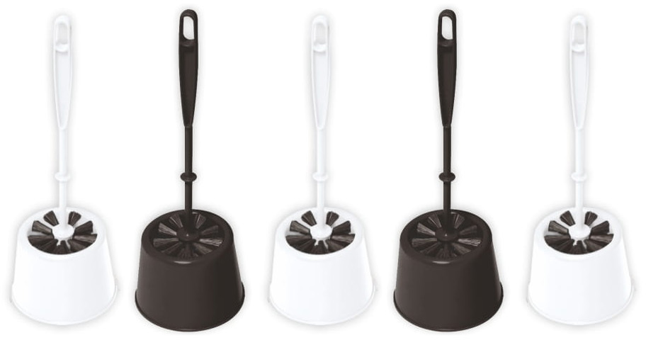 5x Szczotka do toalety York, z podstawką, mix kolorów