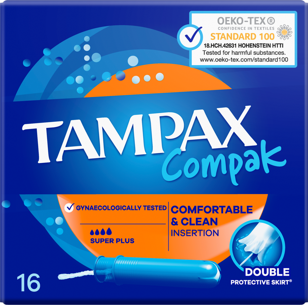 Tampony z aplikatorem Tampax Compak Superplus, 16 sztuk