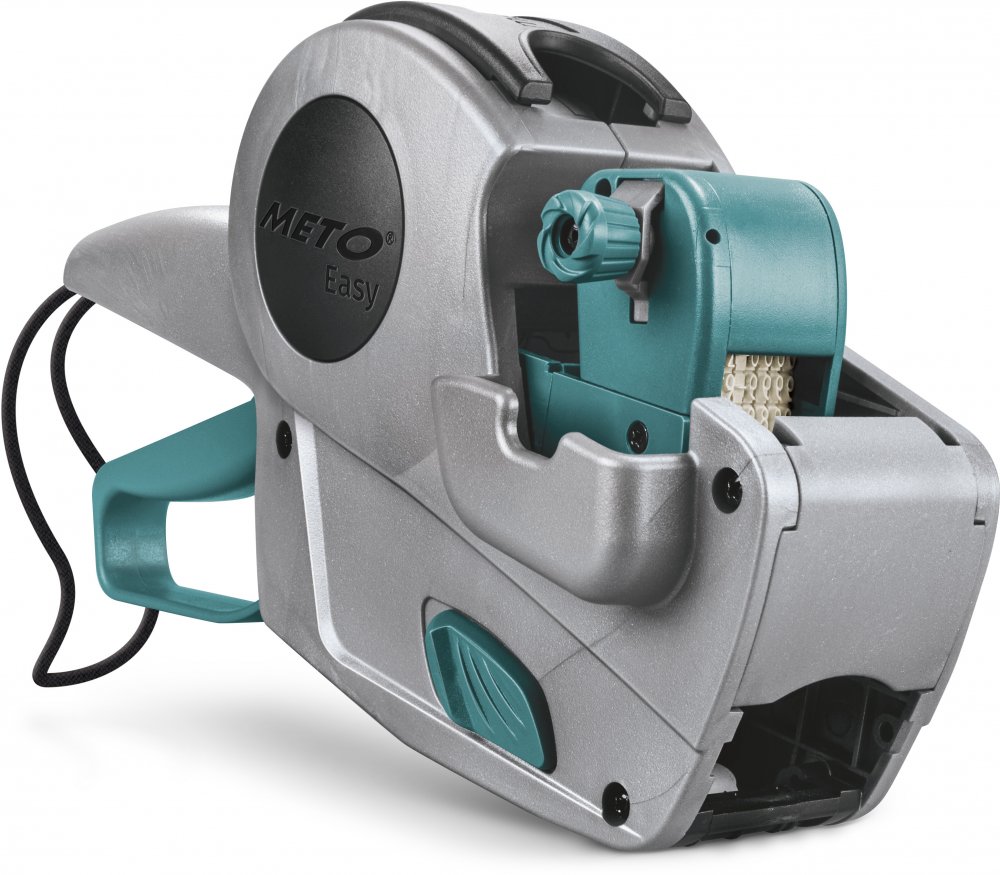 Metkownica Meto Easy S 1026/12, jednorzędowa, 10 znaków, srebrno-zielony