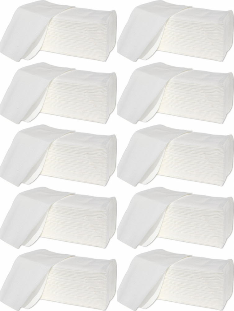 10x Ręcznik papierowy Nexxt, jednowarstwowy, w składce ZZ, 200 składek biały