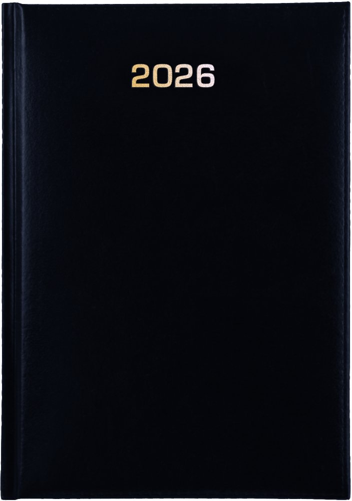 Kalendarz książkowy 2026, Udziałowiec, Dyrektorski, A5, dzienny, czarny