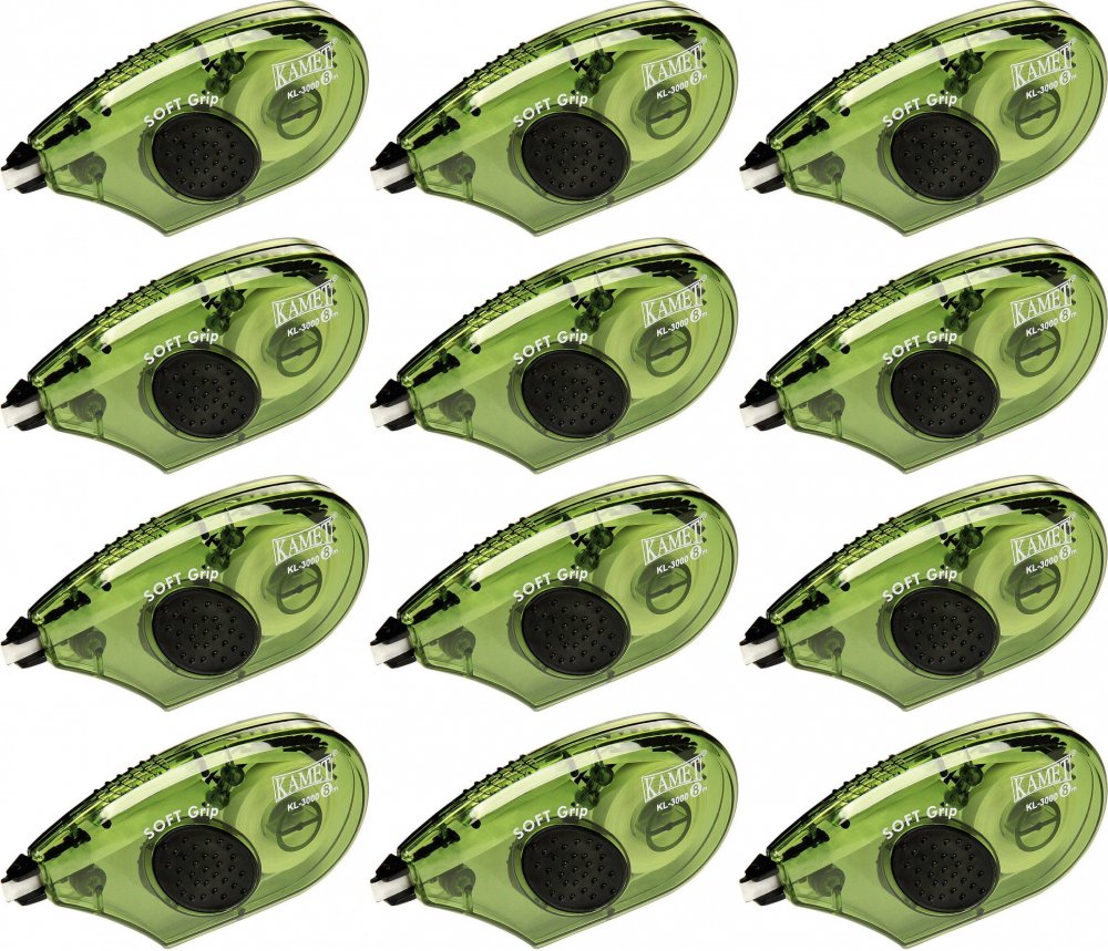12x Korektor w taśmie Kamet KL-3000, myszka, korekcja boczna, 5mmx8m