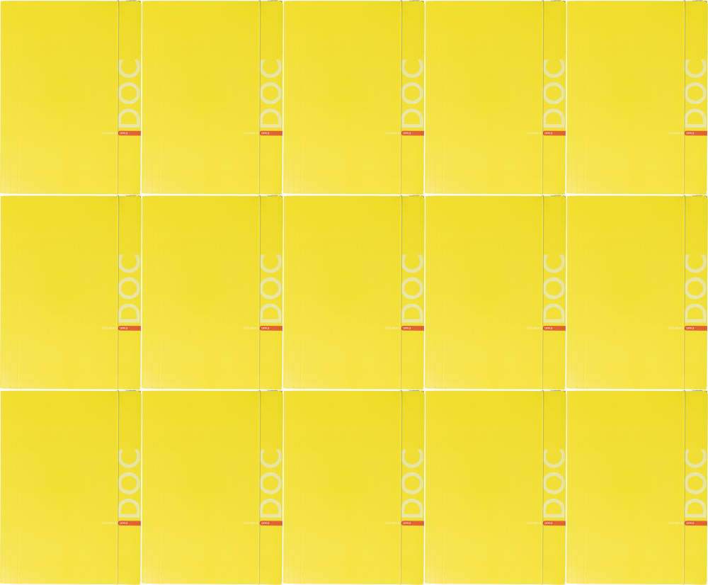 15x Teczka kartonowa z gumką Barbara Fluo, A4, 350g, żółty