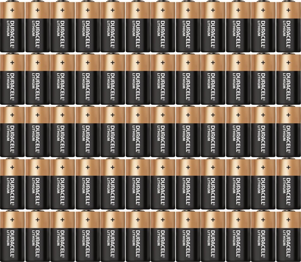 50x Baterie specjalistyczna Duracell CR123A Ultra, litowa, 2 sztuki