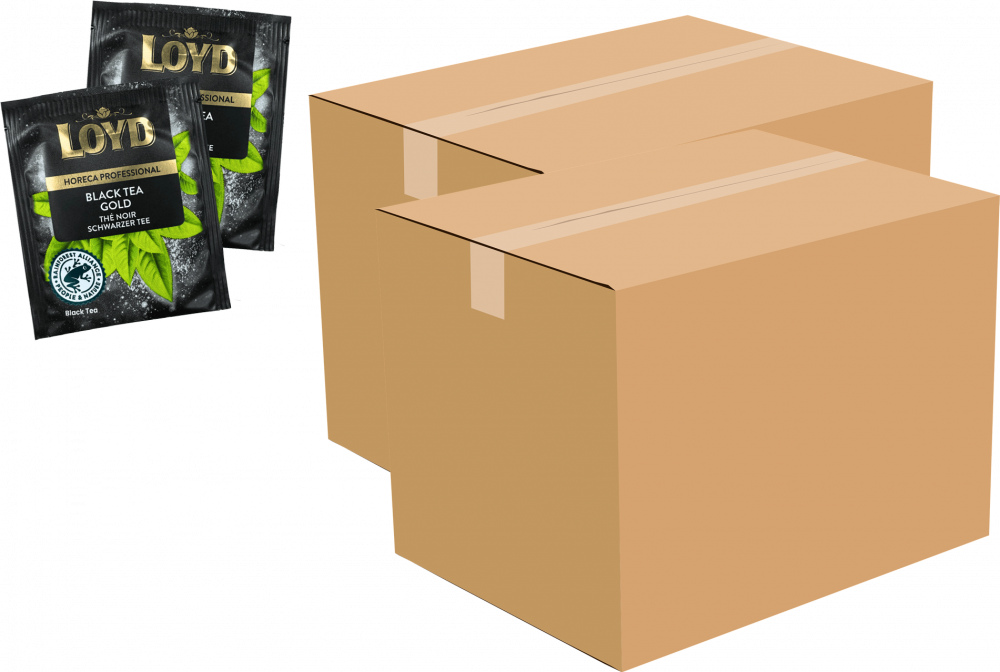 2x Herbata czarna w kopertach Loyd Gold Tea, 500 sztuk x 2g