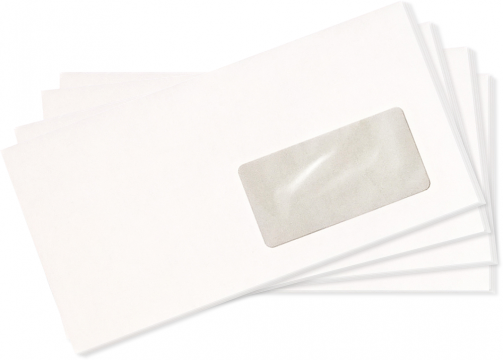 4x Koperta standardowa, NC, DL, samoklejąca SK, okno prawe, 50 sztuk, biały