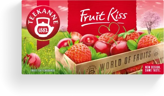 Herbata owocowa Teekanne World of Fruits Fruit Kiss, wiśniowo-truskawkowy, 20 sztuk x 2.25g