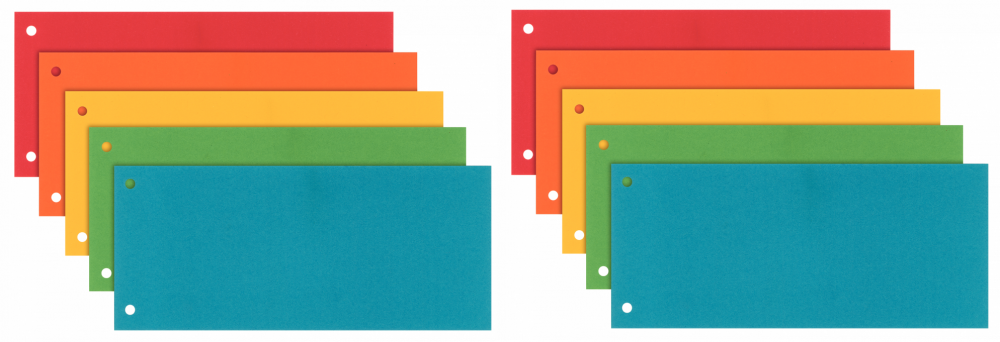 2x Przekładki do segregatora Esselte Maxi, kartonowe, 1/3 A4, 100 kart, mix kolorów