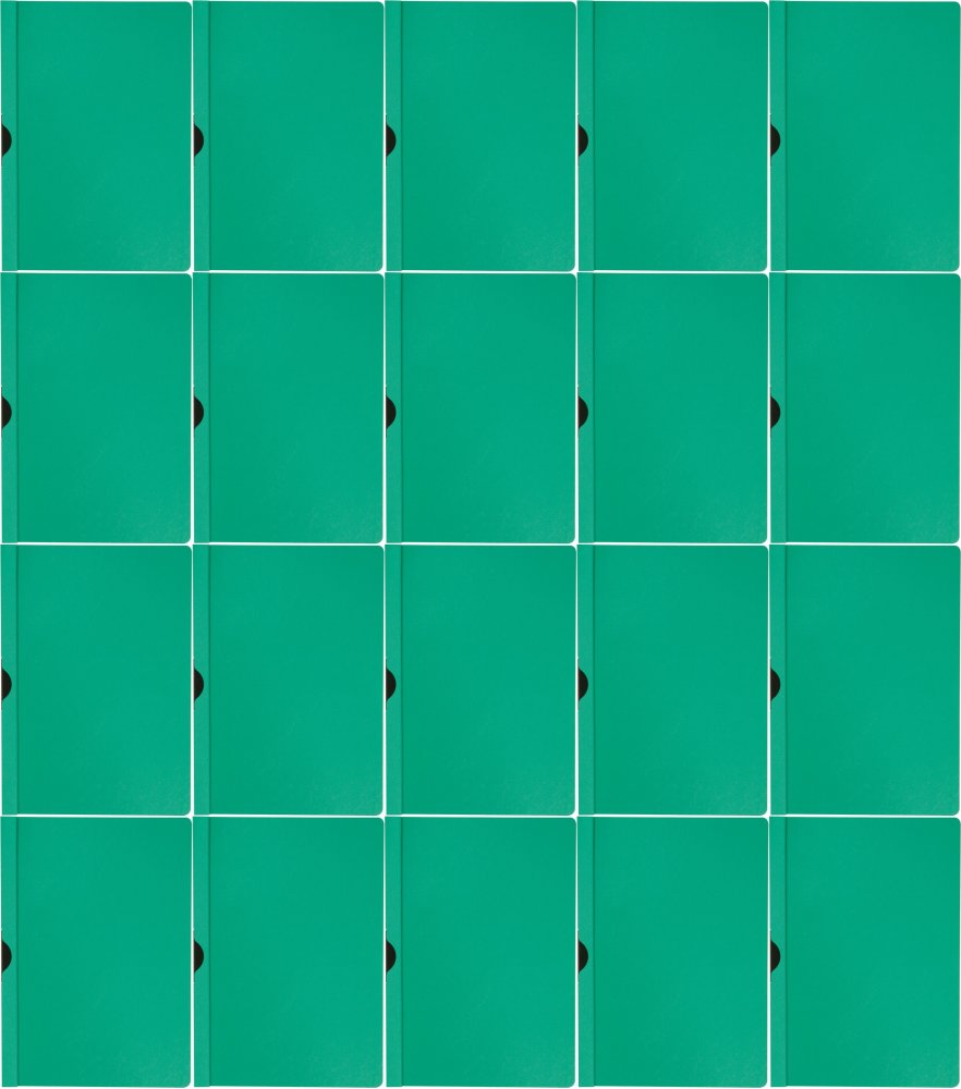 20x Skoroszyt plastikowy z klipsem Q-connect, A4, do 30 kartek, zielony