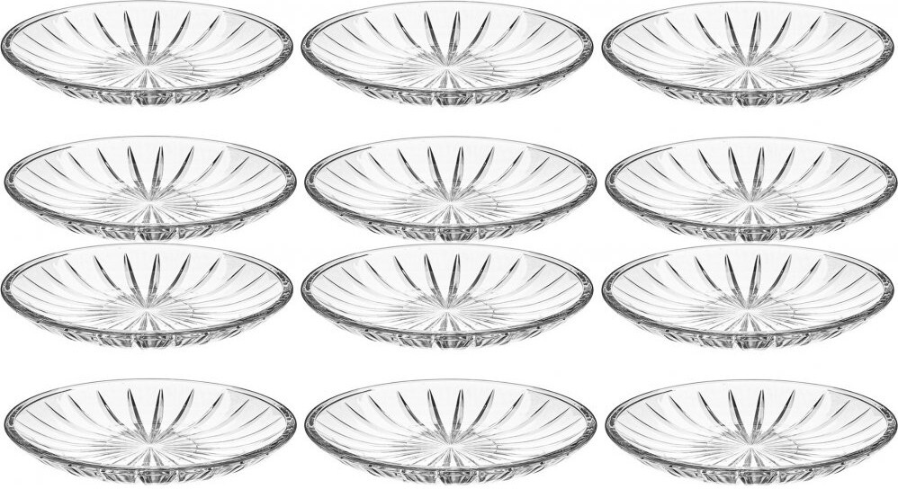 2x Talerz deserowy Altom Design Venus, 15.2cm, 6 sztuk, szkło, przezroczysty