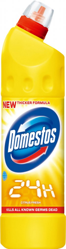 Płyn do czyszczenia toalet, Domestos 24H, cytrynowy, 0.75l
