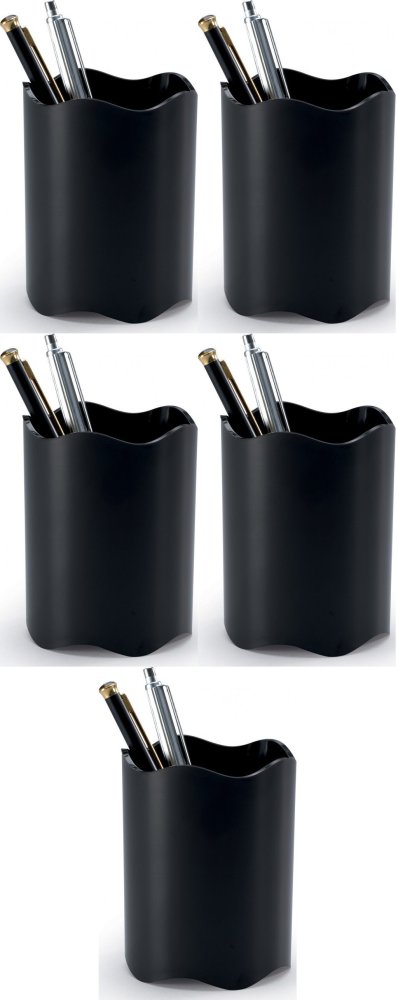 5x Kubek na długopisy Durable Trend, 80x102mm, czarny