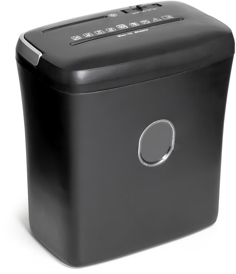 Niszczarka do papieru Wallner XD 1012 CD, ścinek 4x35mm, 10 kartek, P-4/T-2/E-3 DIN, czarny