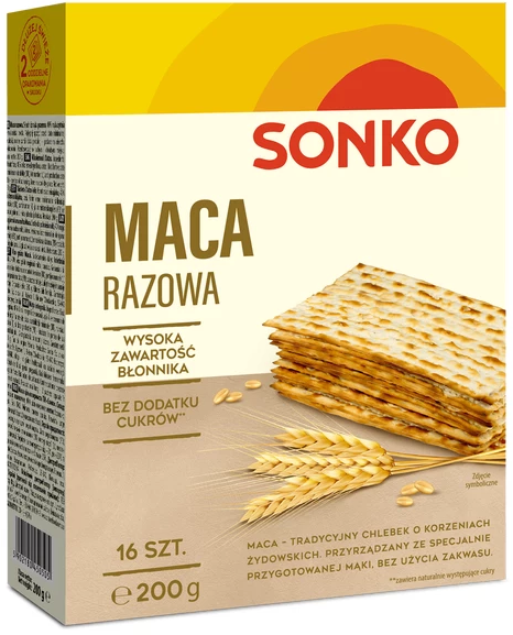 Maca razowa Sonko, 16 sztuk, 200g
