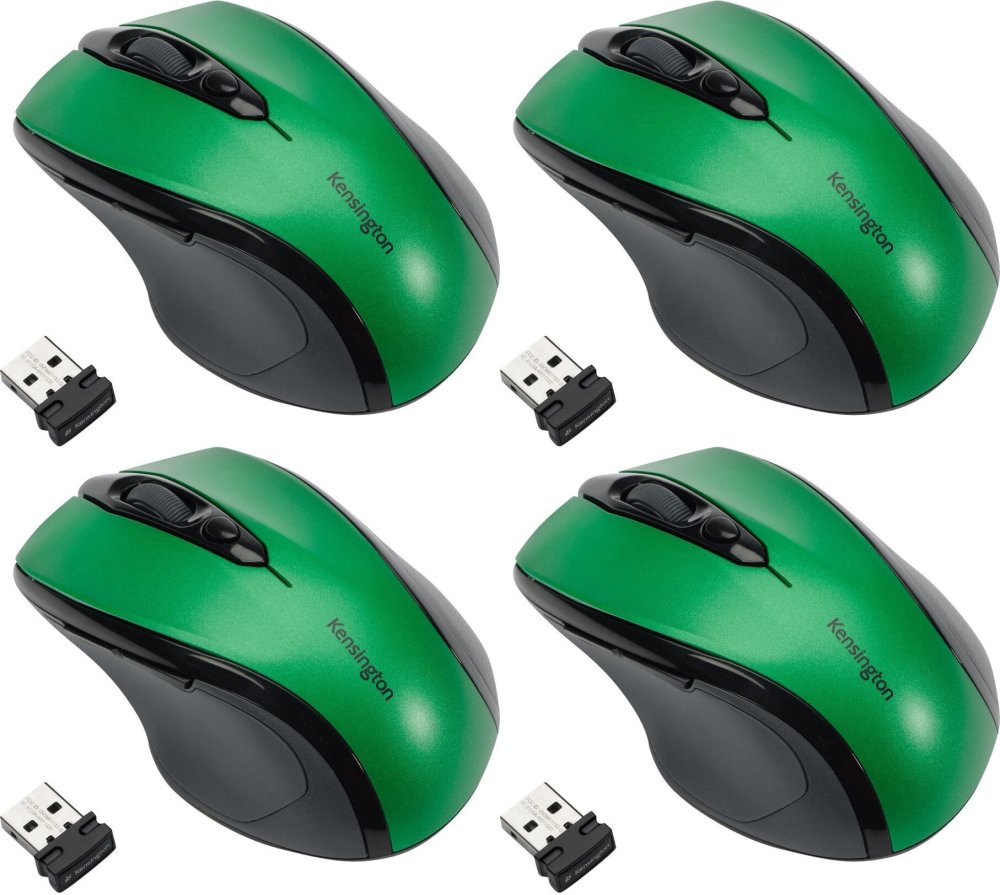 4x Myszka bezprzewodowa Kensington, Pro Fit, średniowymiarowa, zielony