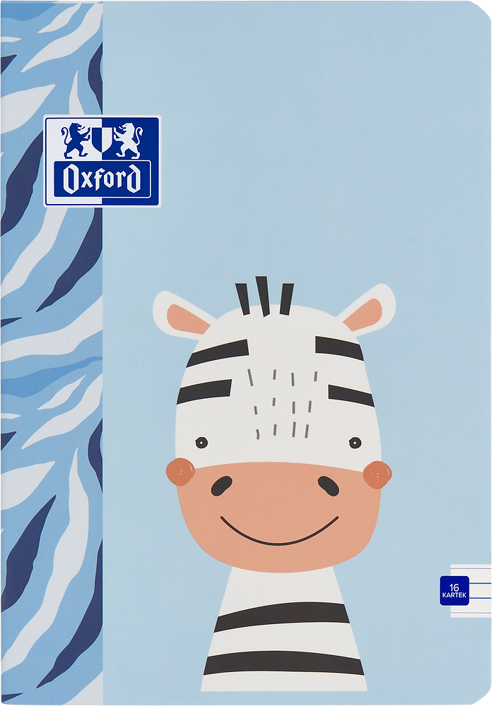 Zeszyt w wąskie linie Oxford Kids, A5, miękka oprawa, 16 kartek, mix wzorów