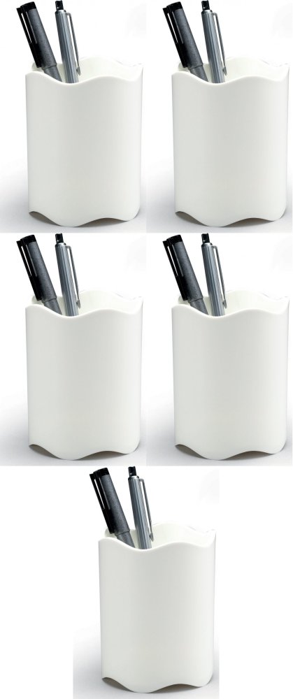 5x Kubek na długopisy Durable Trend, 80x102mm, biały