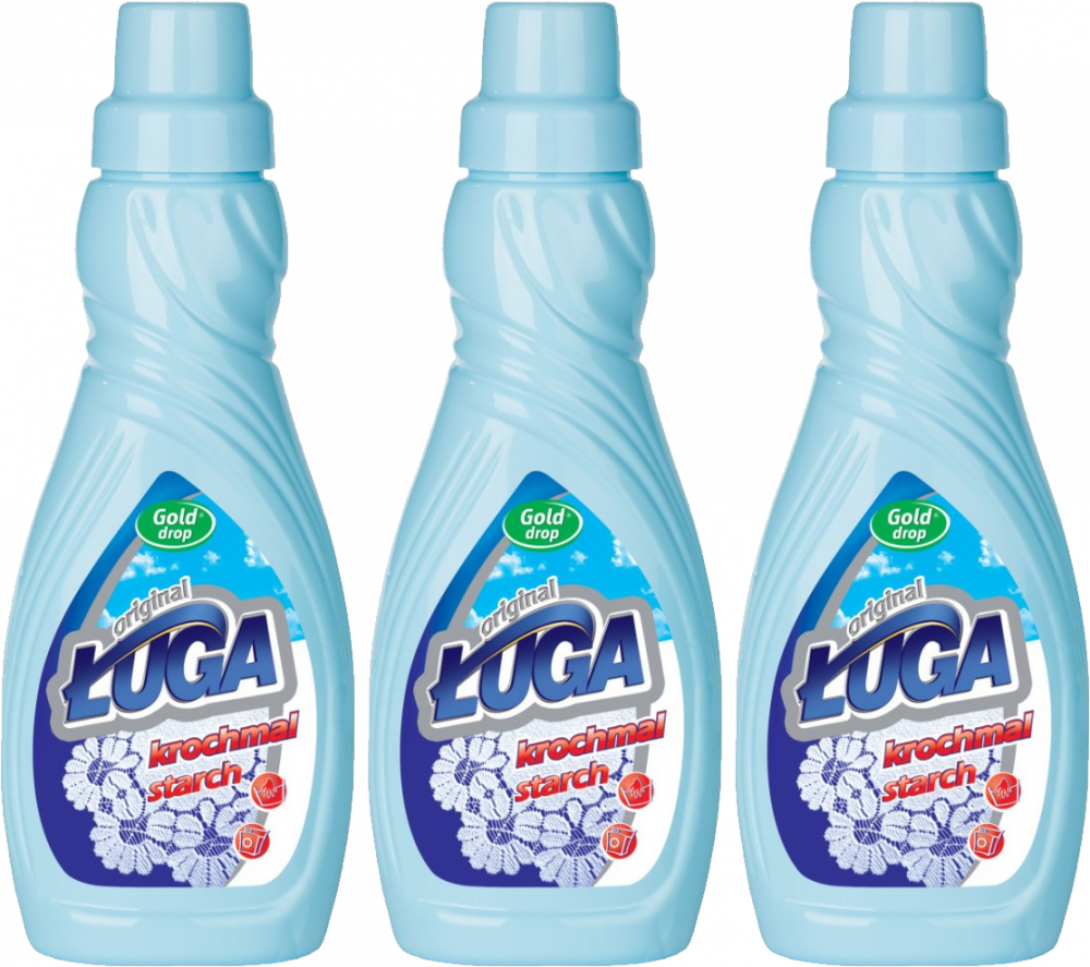 3x Krochmal w płynie Ługa Gold Drop, original, 500ml