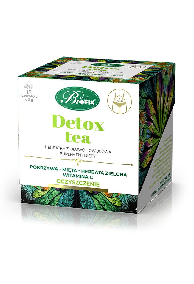 Herbata funkcjonalna w torebkach Bifix Detox Tea, oczyszczenie, 15 sztuk x 2g