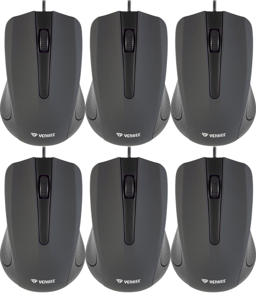 6x Mysz przewodowa Yenkee USB Suva, optyczna, czarny