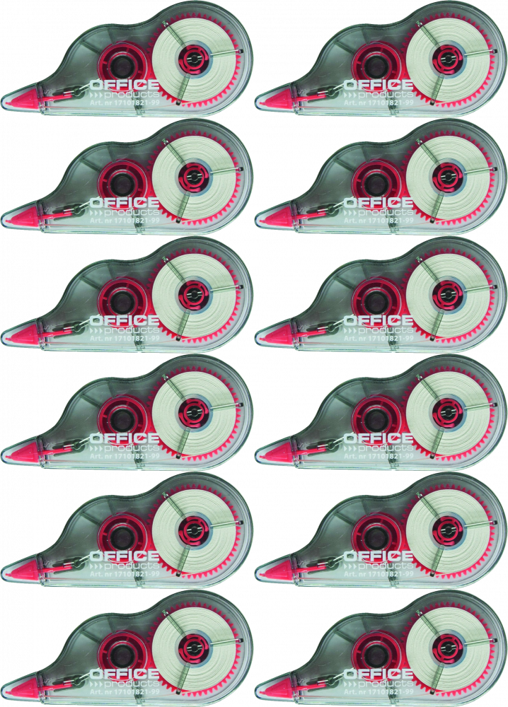 12x Korektor w taśmie Office Products, myszka, 5mmx8m