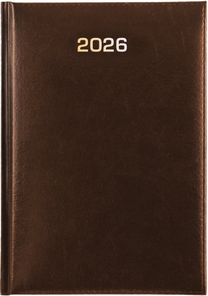 Kalendarz książkowy 2026, Udziałowiec, A5, tygodniowy, brązowy