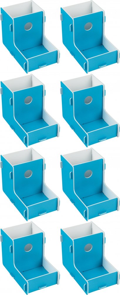 8x Przybornik na biurko Grand, niebieski