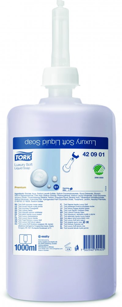 Mydło w płynie Tork 420901 Premium, do dozownika DM2, S1, Luxury Soap, jaśminowy, 1l