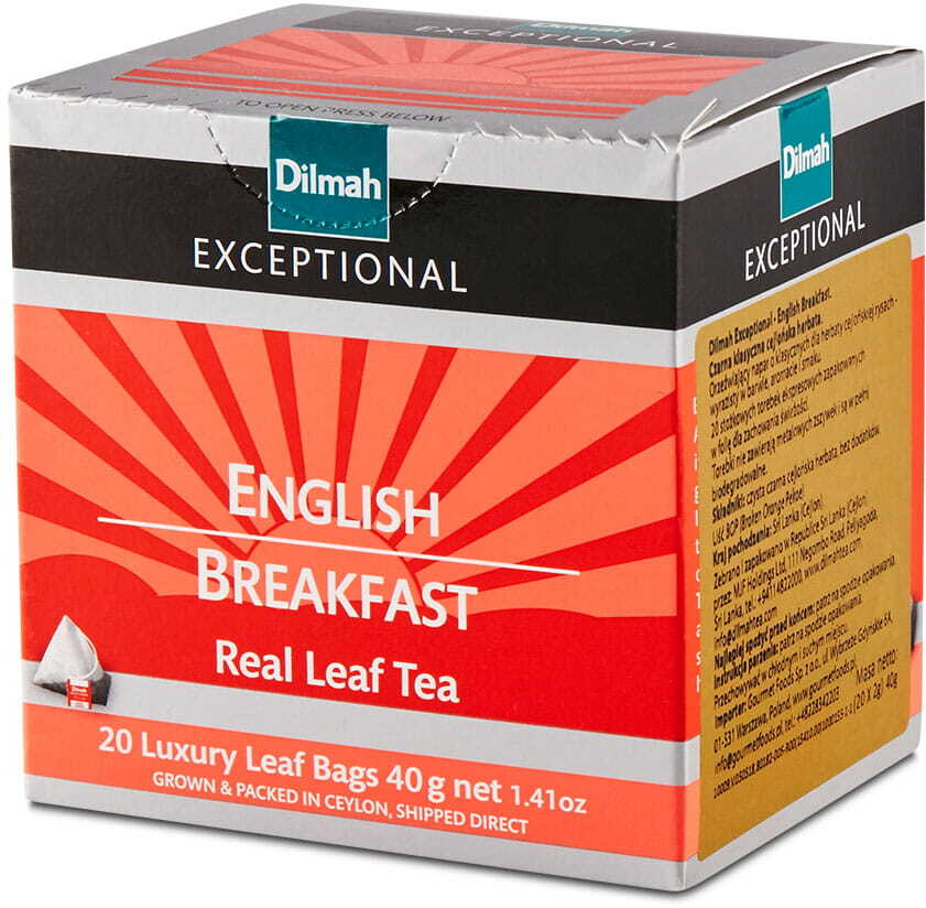 Herbata czarna w piramidkach Dilmah Exceptional English Breakfast, 20 sztuk x 2g