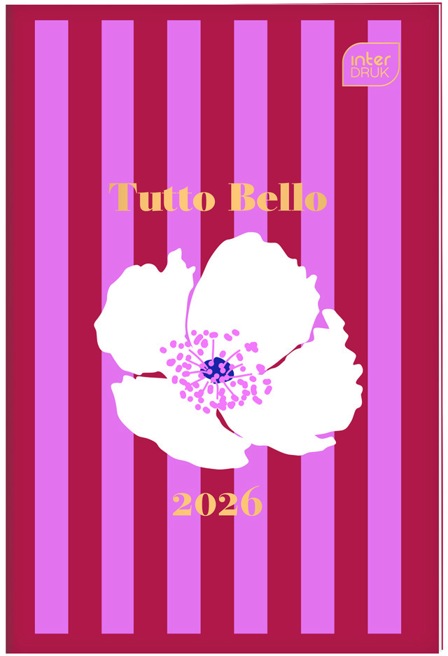 Kalendarz kieszonkowy 2026, Interdruk, Flowers, A6, tygodniowy, mix wzorów