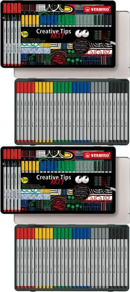 2x Zestaw Stabilo Creative Tips Arty 89/30-6-1-20, 30 sztuk, w etui, mix kolorów