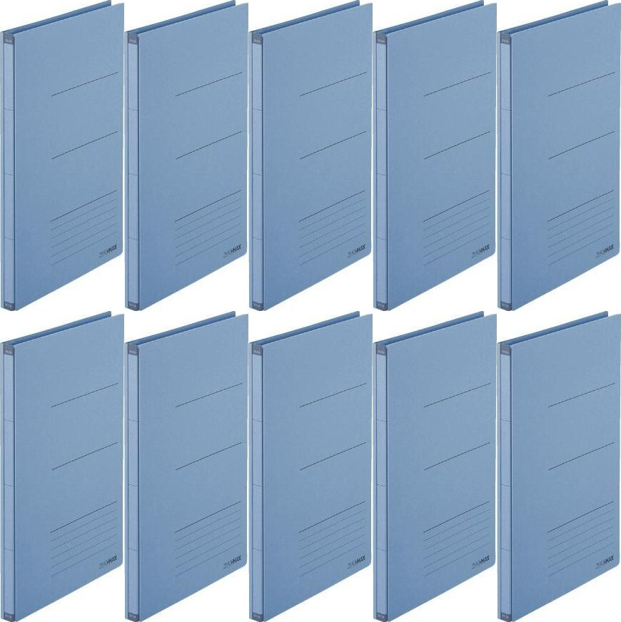 10x Teczka na dokumenty Plus Zero Max, skoroszytowa, z regulowanym grzbietem, A4, niebieski
