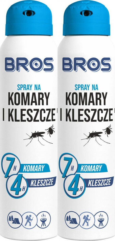 2x Spray na komary i kleszcze Bros, 90ml