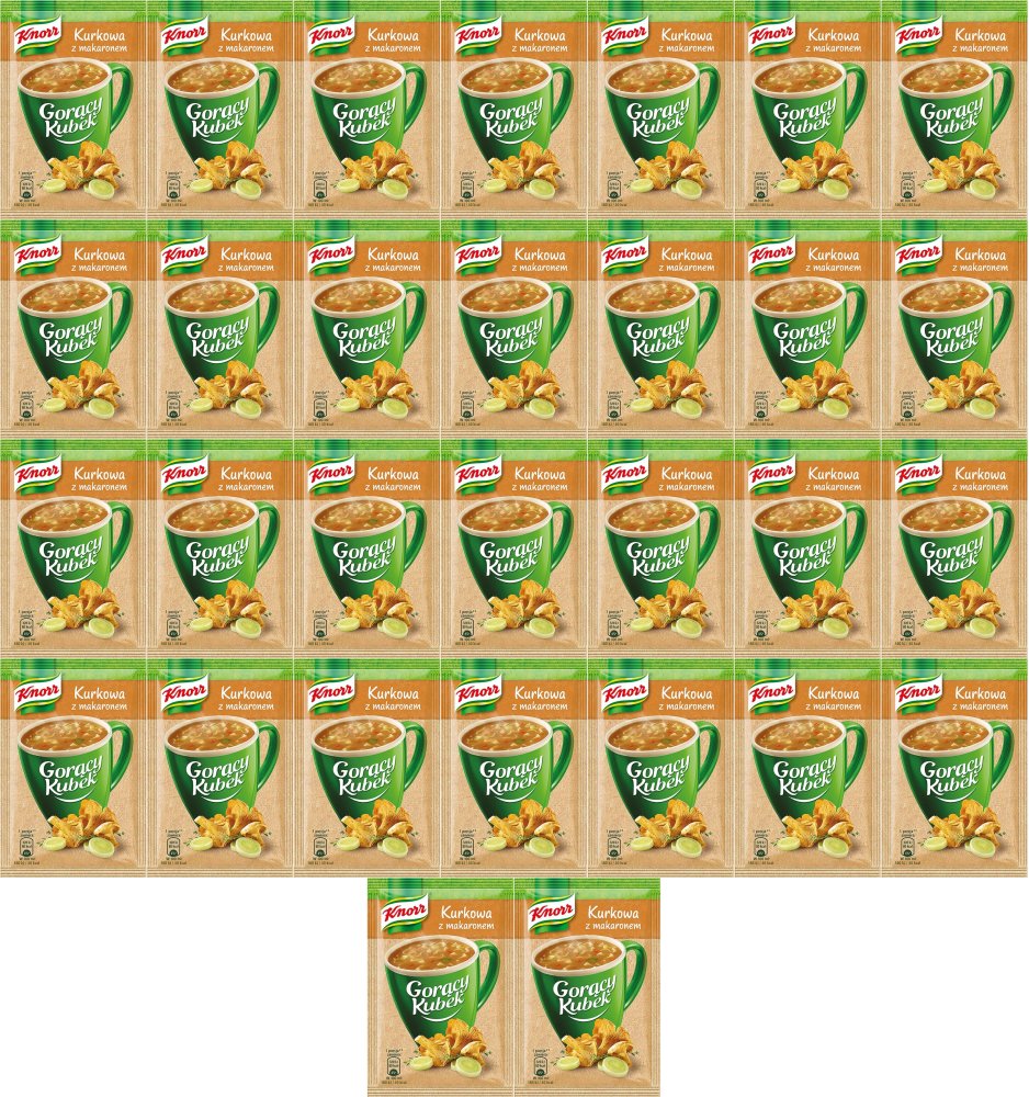 40x Zupa Knorr Gorący Kubek, kurkowa z makaronem, 13g