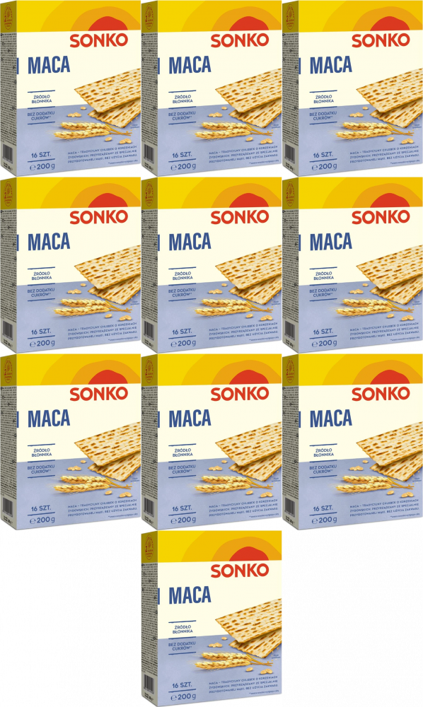 10x Maca tradycyjna Sonko, 16 sztuk, 200g