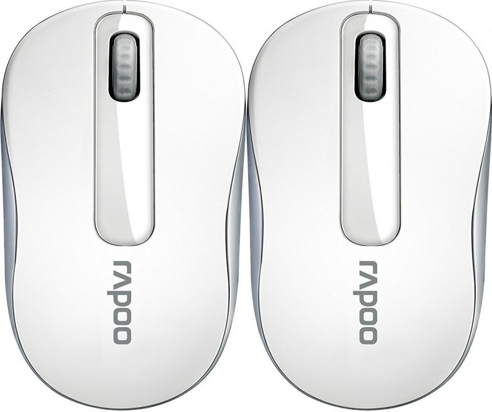 2x Myszka bezprzewodowa Rapoo, M10PLUS, optyczna, biały