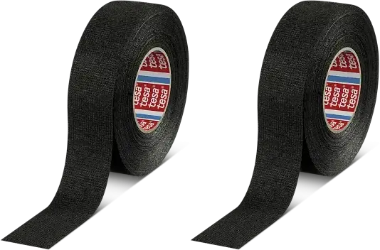 2x Taśma do wiązek kabli Tesa 51608, 50mmx25m, czarny