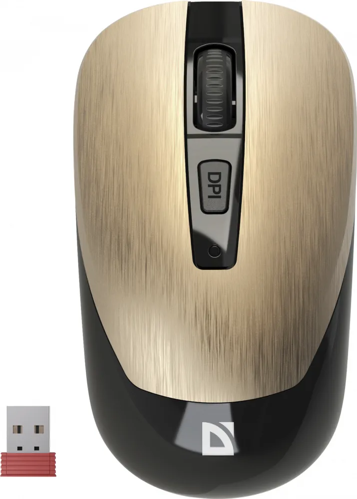 Myszka bezprzewodowa Defender Wave MM-995 RF, optyczna, złoty