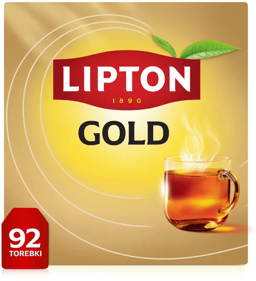 Herbata czarna aromatyzowana w torebkach Lipton Gold Tea, 92 sztuki x 1.5g