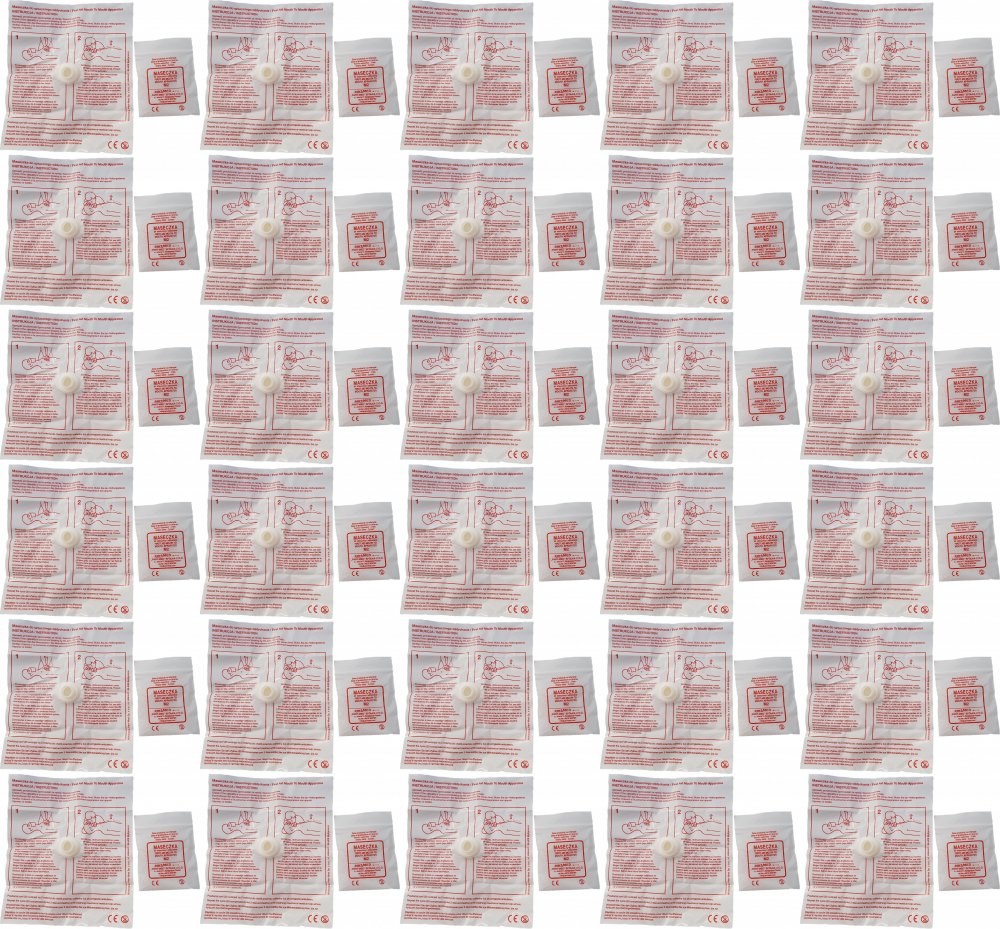 60x Maseczka jednorazowego użytku do sztucznego oddychania, 1 sztuka