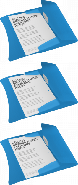 3x Teczka z gumką Esselte Vivida A4 15 mm niebieska